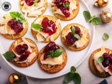 Cranberry Brie Knots: Flaky pastry knots filled with creamy Brie cheese and tangy cranberries, perfect for holiday gatherings.